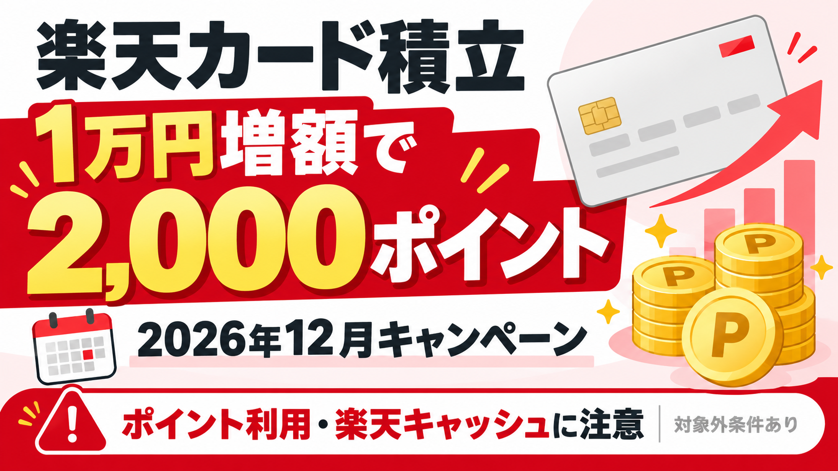 楽天カード積立1万円増額キャンペーンの概要